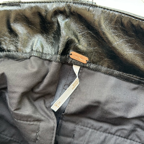 Free People Star-Crossed Lovers Vegan Leather‎ Pants size 0 NWT - Picture 6 of 7